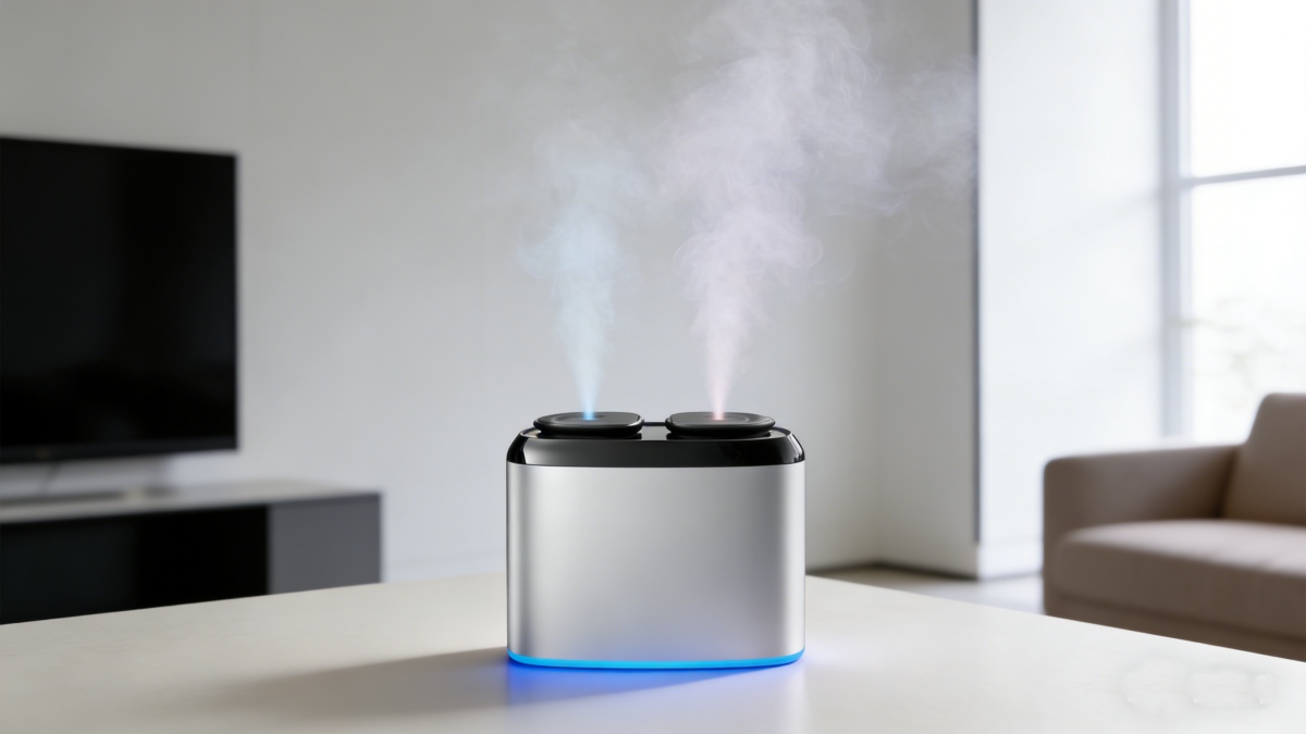 Dual Nozzle Waterless Essential Oil Diffuser with Bluetooth App HYS-05P Dual Nozzle Waterless Essential Oil Diffuser with Bluetooth App HYS-05P